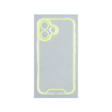 CASE AND PRO iPhone 16 vékony TPU szilikon hátlap, neonzöld (FLU-IPH16-NGR) tok és táska