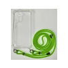 CASE AND PRO Samsung A35 5G TPU+PC átlátszó tok, zsinórral, akasztóval, neon zöld (FEST-SAM-A35-NE)