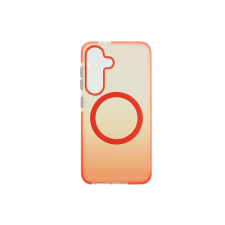 CASE AND PRO Samsung Galaxy S25 mágneses tok, narancs-átlátszó (MAG-S25-OTP) tok és táska