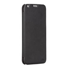 CASE-MATE műanyag telefonvédő (oldalra nyíló, bőr hatású FLIP) SLIM FOLIO - FEKETE Samsung Galaxy S5 (SM-G900) tok és táska
