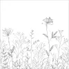 Caselio Botanikus fali dekor panel tapéta – minimalista vadvirág mintás design tapéta modern enteriőrökhöz 2,5mx2m