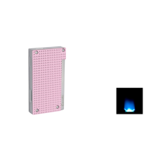 Caseti Flat Flame szúrólángos gyémánt mintás szivaröngyújtó - rózsaszín és króm színű öngyújtó