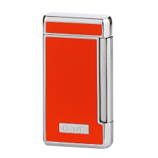 Caseti szivar öngyújtó narancssárga és króm színű, 2-es Jet lánggal öngyújtó