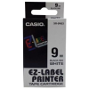 Casio Cimkéző, feliratozó szalag, 9 mm, fehér, XR 9 WE1