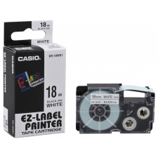 Casio Cimkéző, feliratozó szalag, fehér alapon fekete, XR 18 WE1 pénztárgépszalag
