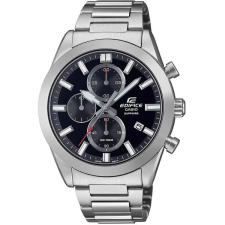 Casio Edifice férfi kronográf karóra, acél, szafír üveg, WR100, 41 mm karóra