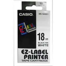 Casio Feliratozógép szalag, 18 mm x 8 m, casio, fehér-fekete xr 18 we1 nyomtató kellék