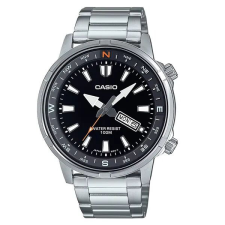 Casio MTD-130D-1A4 férfi karóra, acél szíj, WR100, fekete számlap karóra
