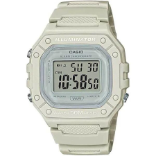Casio W-218HC-8A uniszex digitális retro karóra krémszínű, WR50, LED karóra