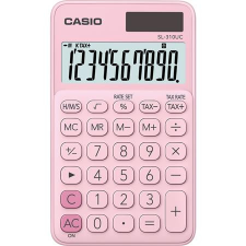 Casio Zsebszámológép, 10 számjegy, CASIO "SL 310K", világos rózsaszín számológép