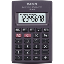 Casio Zsebszámológép 8 digit Casio HL 4 fekete számológép