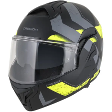 CASSIDA MultiFlip Korp 2026 Bukósisak, matt fekete/ fluo sárga/ szürke, XS bukósisak