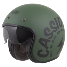 CASSIDA Oxygen 2.0 Gear Open Face motoros sisak matt zöld-fekete bukósisak