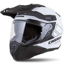 CASSIDA Road Runner Dual enduro bukósisak fehér-fekete bukósisak