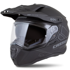 CASSIDA Road Runner Dual enduro bukósisak matt fekete-sötétszürke bukósisak