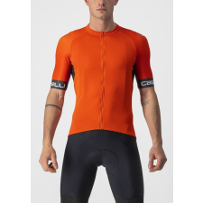 Castelli Férfi kerékpáros mez Entrata VI Jersey Fiery Red/Dark Gray-Ivory, XL, narancssárga biciklis mez