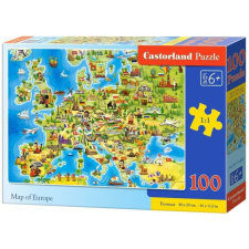 Castorland 100 db-os puzzle - Európa térképe (B-111060) puzzle, kirakós