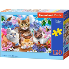 Castorland 120 db-os Puzzle - Cicák a virágok között B-13524 (451451) puzzle, kirakós
