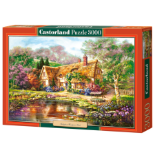 Castorland 3000 db-os puzzle - Alkonyat az erdei tónál (C-300365) puzzle, kirakós