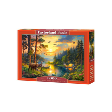 Castorland 3000 db-os puzzle - Napsütés a folyó partján (C-300686) puzzle, kirakós