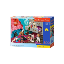 Castorland 300 db-os puzzle - Kiskutyák a hálószobában (B-030392) puzzle, kirakós