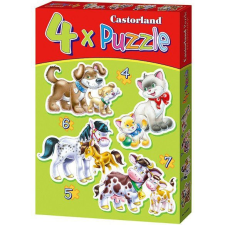 Castorland 4 az 1-ben Puzzle - Házi Állatok (04218) puzzle, kirakós