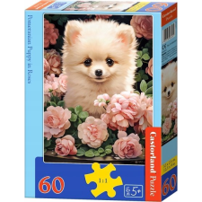Castorland 60 db-os Puzzle Kiskutya Rózsákkal B066261 (625982) puzzle, kirakós