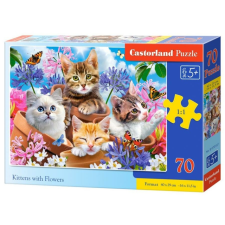 Castorland 70 db-os puzzle - Cicák a virágok között (B-070107) puzzle, kirakós
