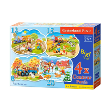 Castorland Puzzle Four Seasons - négy évszakos puzzle a legkisebbeknek, Többszínű puzzle, kirakós