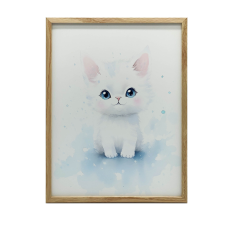 CAT CHARM FALI PLAKÁT KERET NÉLKÜL 30x40 CM MATT PAPÍR 230 GSM grafika, keretezett kép