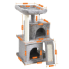  Cat Tree House társasház, dupla társasház, karcoló szizaloszlop, AMT0014GY, mint kép