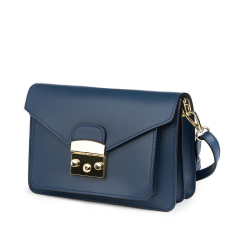  Catalina, alkalmi táska, természetes bőrből, sötétkék kézitáska és bőrönd