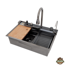  Catania multifunkciós rozsdamentes mosogató digitális csapteleppel mosogatótálca