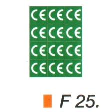 CE-jelzés F25 információs címke