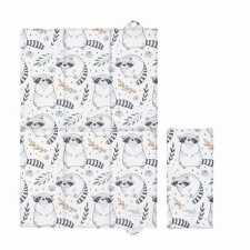 Ceba Baby Pelenkázó Alátét Utazáshoz Mosómedve Mintával 40x60cm - Összecsukható, Ftalátmentes és Könnyen Tisztítható pelenkázó matrac