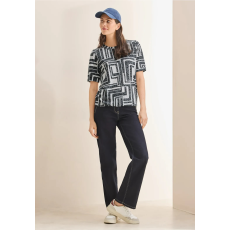 Cecil női póló TWO TONE PRINTED BURNOUT SHIRT 323116-25512