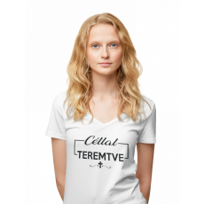  Céllal teremtve - Női V-Nyakú Póló