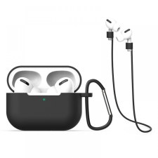 CELLECT Airpods Pro 3in1 (tok, akasztó, zsinór ), Fekete fülhallgató, fejhallgató tok
