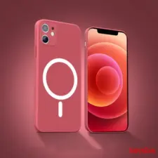 CELLECT iPhone 12 Mini mágneses szilikon tok, Piros tok és táska