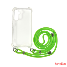 CELLECT iPhone 14 Plus TPU+PC Átlát.tok,Neon Zöld zsinórra tok és táska