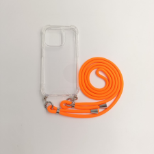 CELLECT iPhone 15 Plus TPU+PC Átlát.tok,Narancssár. Zsinórral tok és táska