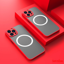 CELLECT iPhone 15 Pro Max mágneses műanyag tok,piros-feket tok és táska