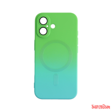 CELLECT iPhone 16 mágneses design tok, Kék-Zöld tok és táska
