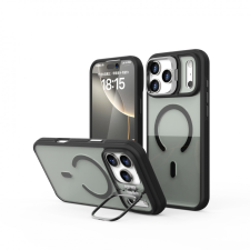 CELLECT iPhone 17 Pro Max mágneses kamera kitámasztós tok, Fekete tok és táska