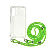 CELLECT Sam S23 Ultra TPU+PC Átlát.tok,Neon Zöld zsinórral tok és táska
