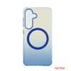 CELLECT Samsung S25 mágneses tok, Kék-Átlátszó