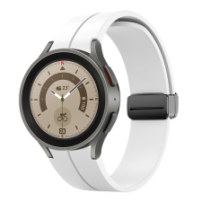 CELLECT Samsung Watch 4/5 mágneses szil óraszíj,20mm,Fehér okosóra kellék