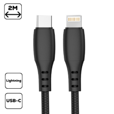 CELLECT USB-C apa - Lightning apa Adat és töltő kábel - Fekete (2m) (W2155) kábel és adapter