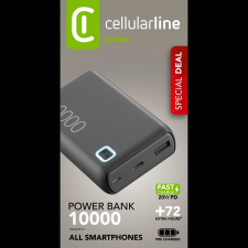 Cellular Line Cellularline 8018080485886 Lítium-ion (Li-ion) 10000 mAh Fekete (PBESSPROMOPD10000K) power bank