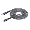 CELLULARLINE adatkábel és töltő (type-c - lightning 8pin, gyorstöltés támogatás, 120cm, kevlár borítás, mfi) fekete